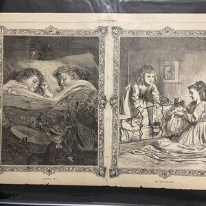 Antique Art Print, Woodcut Engraving, Harpers Weekly